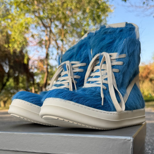 ROFABLED倒三角高帮鞋马毛男鞋