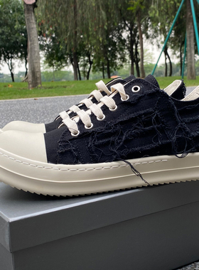 2025潮鞋 RO FABLED低帮鞋男鞋破洞帆布鞋流苏鞋板鞋系带厚底女鞋