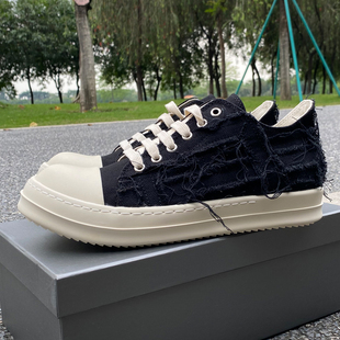 2025潮鞋 RO FABLED低帮鞋男鞋破洞帆布鞋流苏鞋板鞋系带厚底女鞋