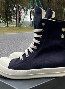 2025 RO FABLED 欧美潮鞋高帮鞋男鞋帆布鞋腊布板鞋休闲暗黑拉链