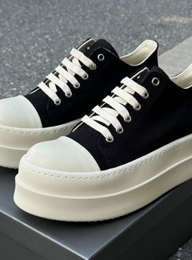 2025ss  RO FABLED 低帮鞋男鞋帆布鞋系带休闲板鞋厚底增高潮鞋女