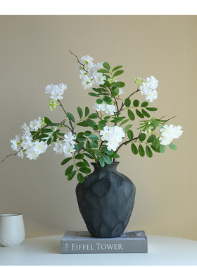 含笑花仿真花假花插花摆设客厅室内花艺餐桌装饰花艺摆件