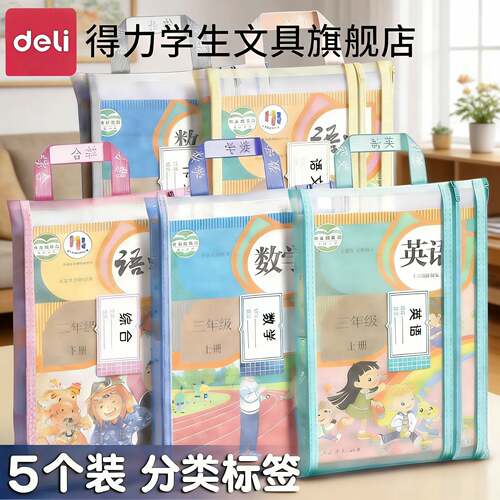 【科目分类】得力文件袋网纱袋