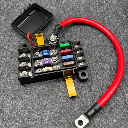 汽车电瓶电源分线接线保险片盒越野车房车改装多路保险丝片座通用