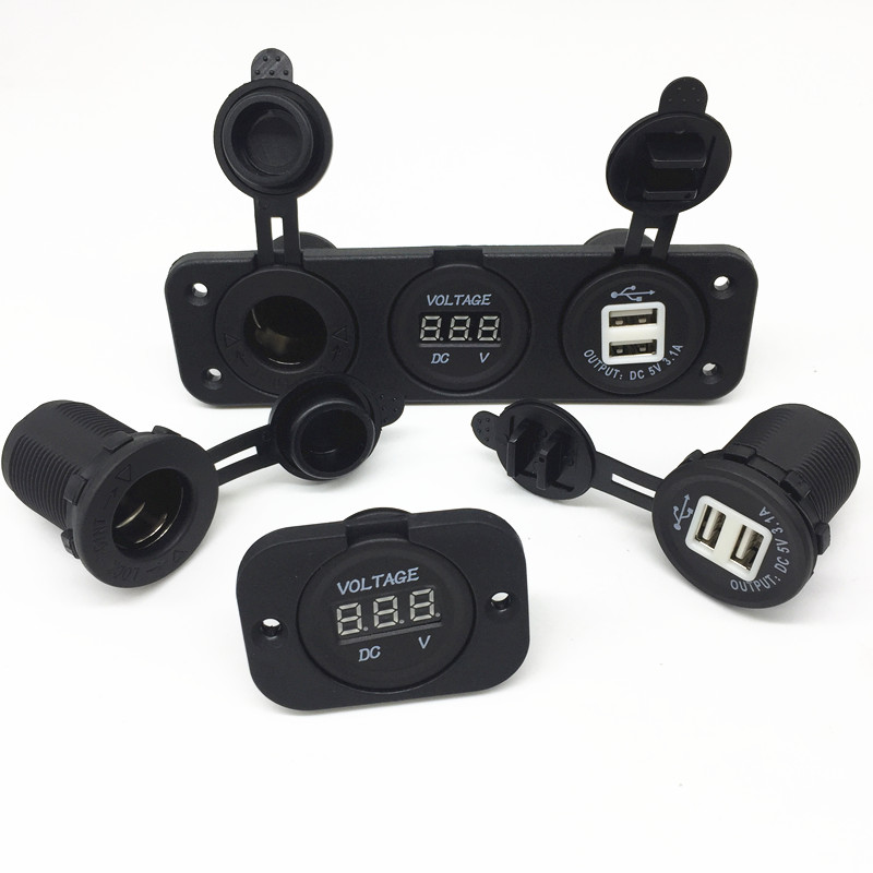 车载改装底座12v24货车usb充电器