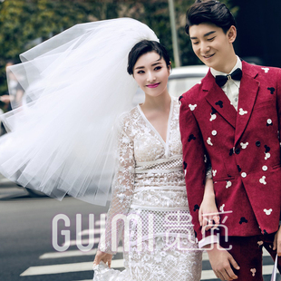 多层蓬蓬头纱新娘婚纱写真拍摄道具双层短款造型影楼样片婚礼头饰