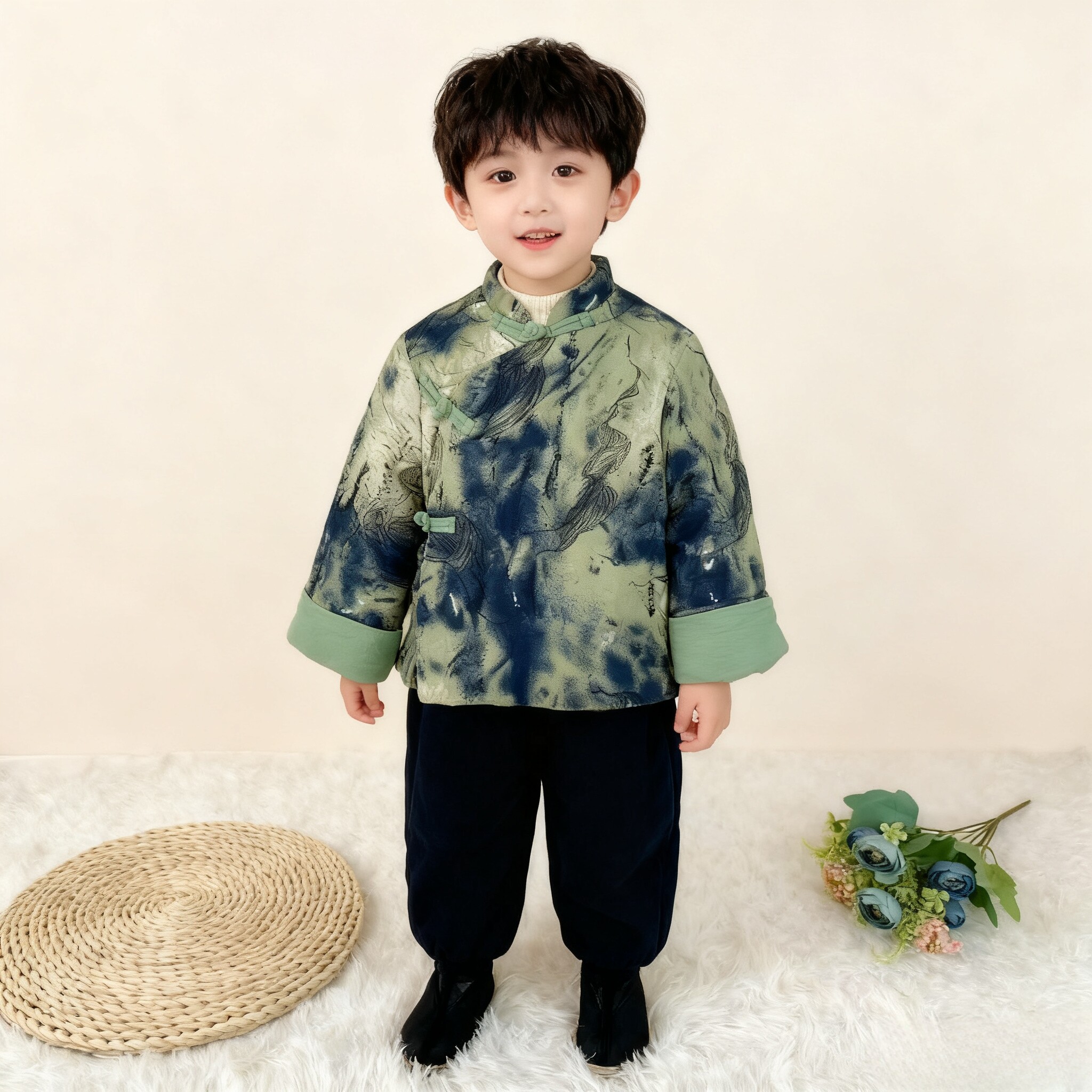 宝宝手工棉花棉衣片子棉袄片半成唐装