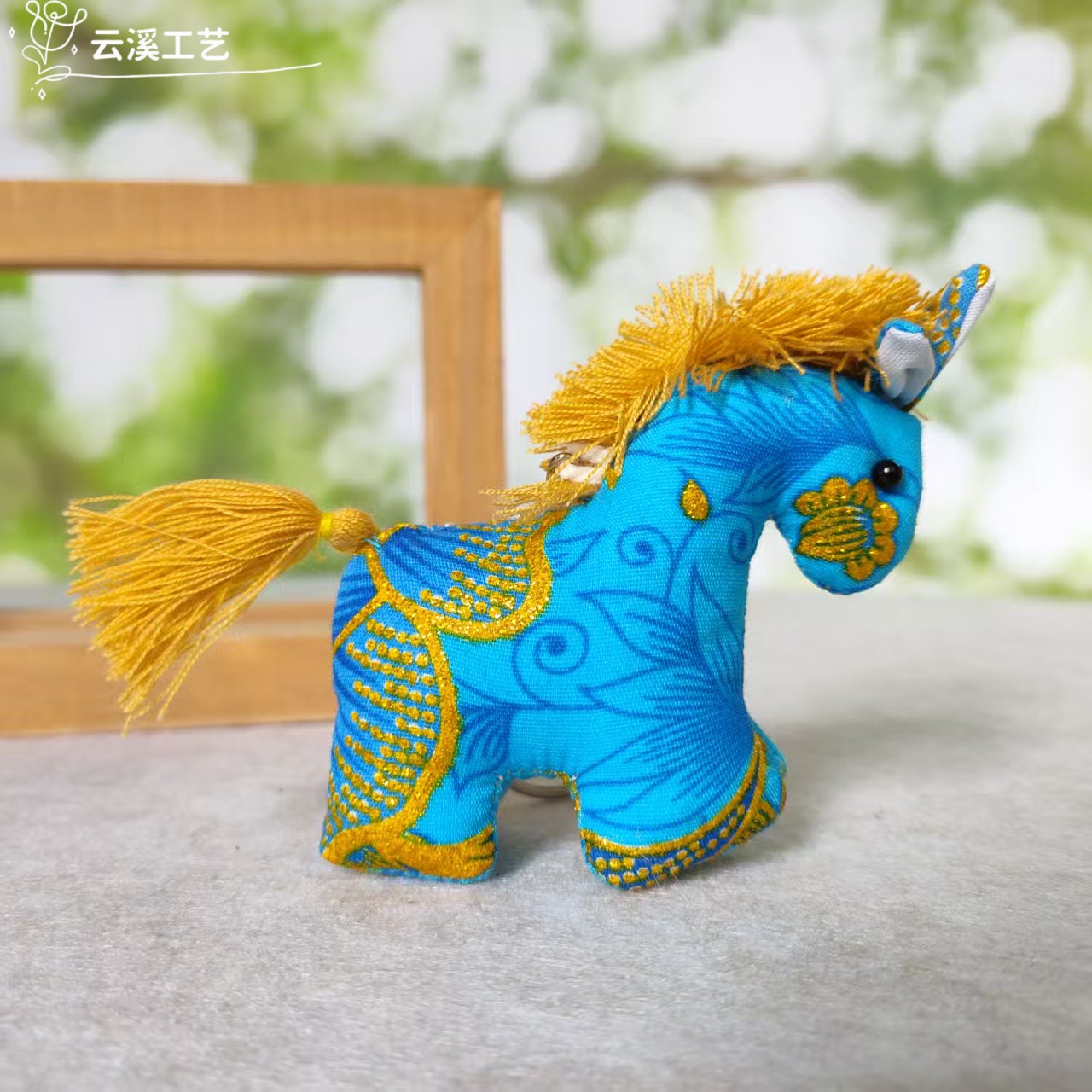 泰国特色花布小马钥匙扣民族风手工卡通生肖马挂件云南旅游纪念品