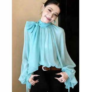 重要场合漂亮衬衫女款2026新款韩系洋气独特小衫显瘦chic早春上衣