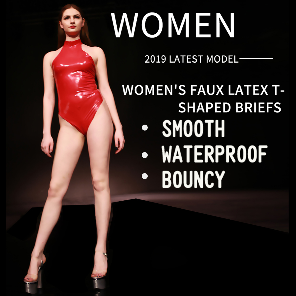 挂脖高叉背性感紧身三角连体泳衣