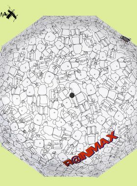 RAINMAX潮牌全自动晴雨伞 暴力熊个性创意潮流男女学生折叠太阳伞