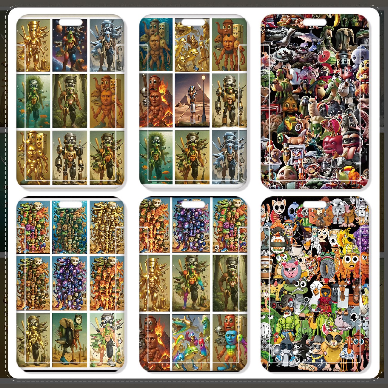 外国山海经拼图卡套校园卡