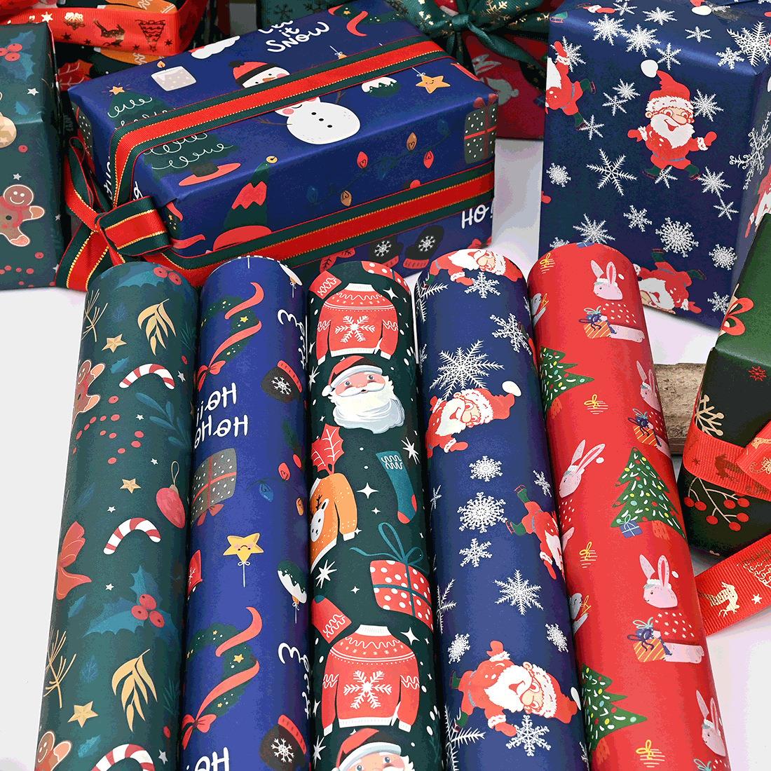 Christmas wrapping paper flower gift box圣诞包装纸圣诞节礼物