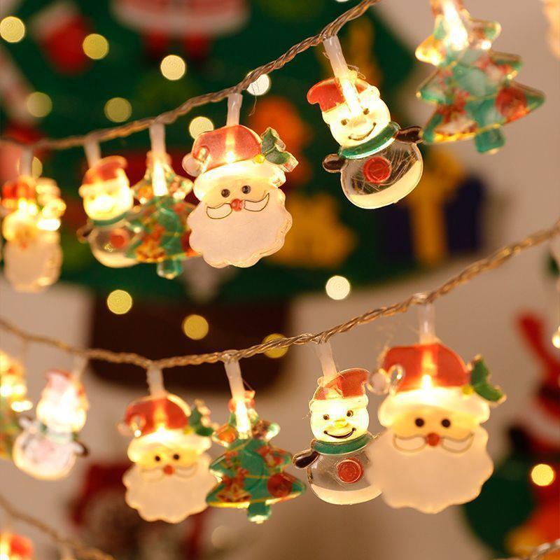 Christmas LED elderly hanging lights snowman colored lights
