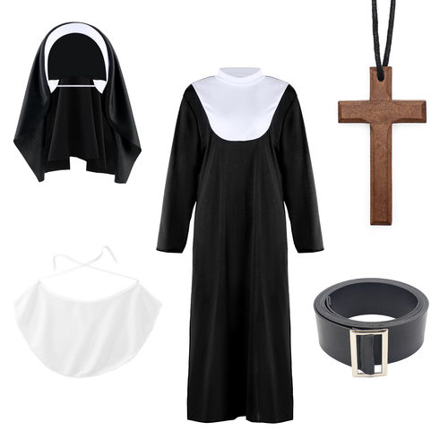 HalloweenNunCrossHeadscarfSet