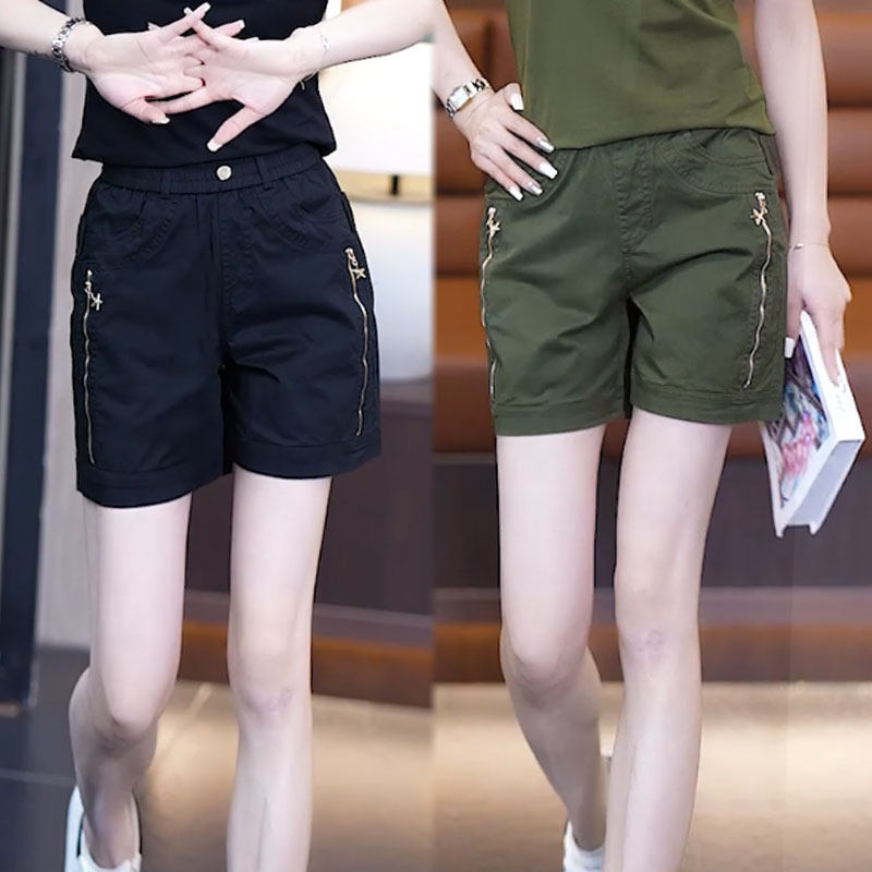 通勤风高腰工装短裤女修身显瘦洋气减龄休闲裤小个子