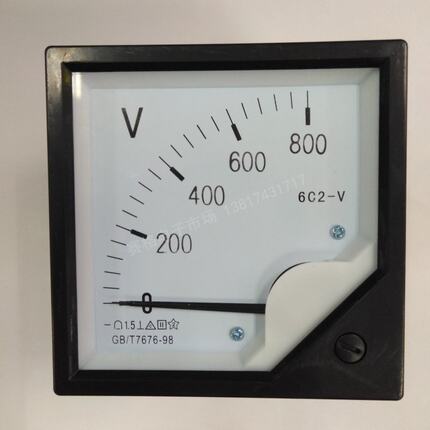 6C2 500V 300V 800VDC1000V直流1500v电压表1KV指针电压表80*80MM