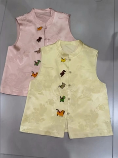 【现货】26春季新款重工刺绣国风马新中式马甲上衣