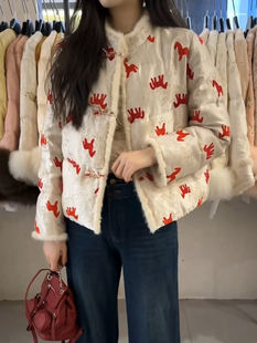 【现货】26冬季重工水貂毛拼接羽绒外套女设计感羽绒服上衣冬5550