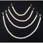 小香风露背装 珍珠链条配饰吊带服饰肩带挂链连接龙虾扣V领口装 饰