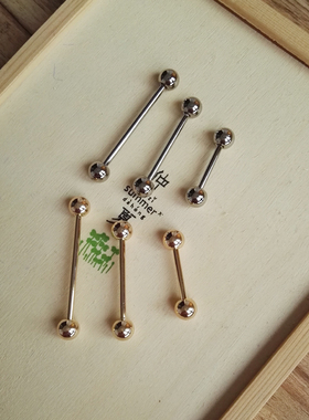 双头一字铜插针螺纹别针扣衬衫
