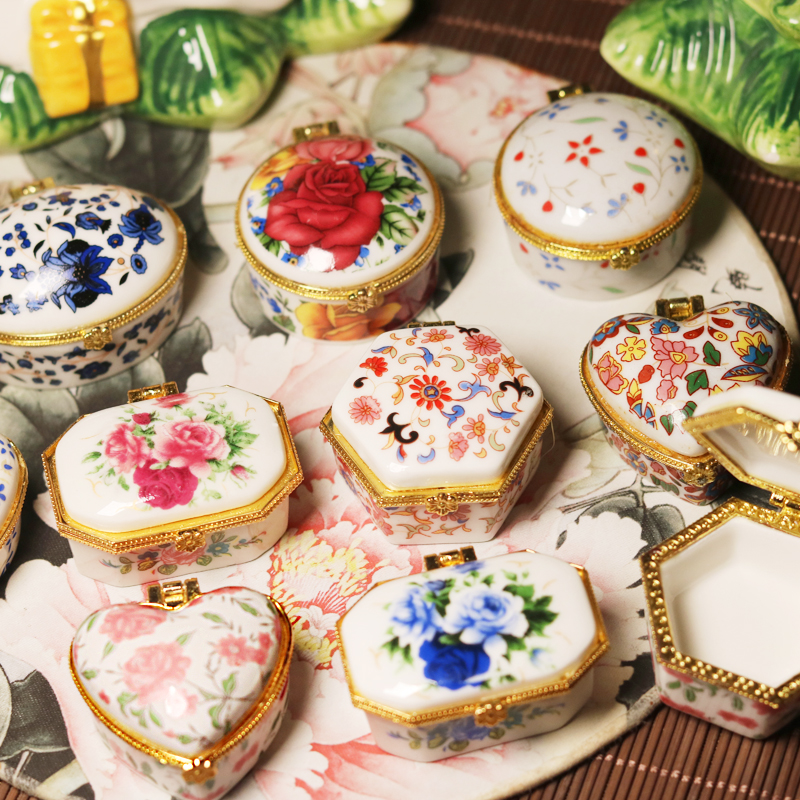 古代小药瓶胭脂罐首饰盒口红口脂试用装分装小样陶瓷空瓶子复古风