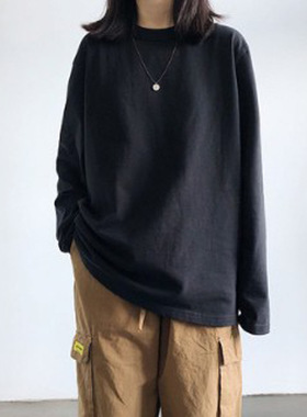 women clothes长袖T恤女秋季新款白色学生内搭打底衫韩版上衣服女