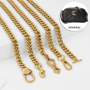 适用古驰gucci包包链条配件替换肩带古金色包链子斜挎包带不褪色