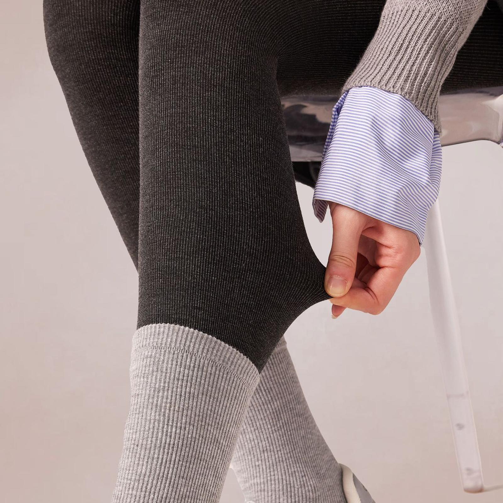 SK7263加厚竖条纹保暖显瘦打底裤