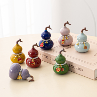 陶瓷爆款 饰品展示架中式 工艺品 高颜值葫芦桌面摆件卧室房间装 新款