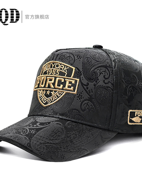 四季通用高顶弯檐棒球帽显脸小时尚潮鸭舌帽高档男士户外徒步帽子