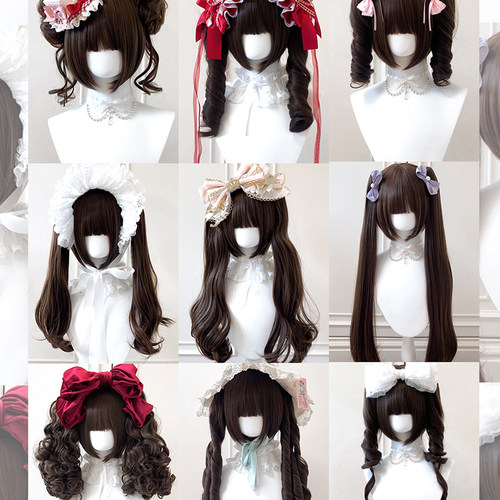 深棕色洛丽塔双马尾多种合集