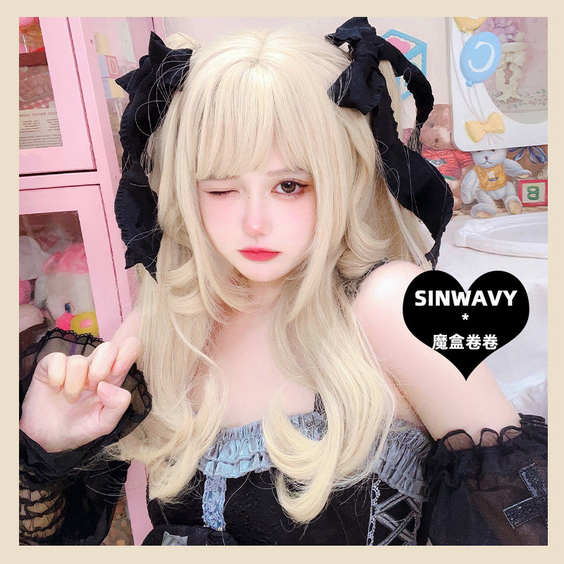斯万家-lolita双马尾假发米棕复古可爱罗马卷鬓角假毛-|魔盒卷卷|,模玩/动漫/周边/娃圈三坑/桌游,lolita洛丽塔假发,淘宝优惠券,粉丝福利购,淘宝优惠卷