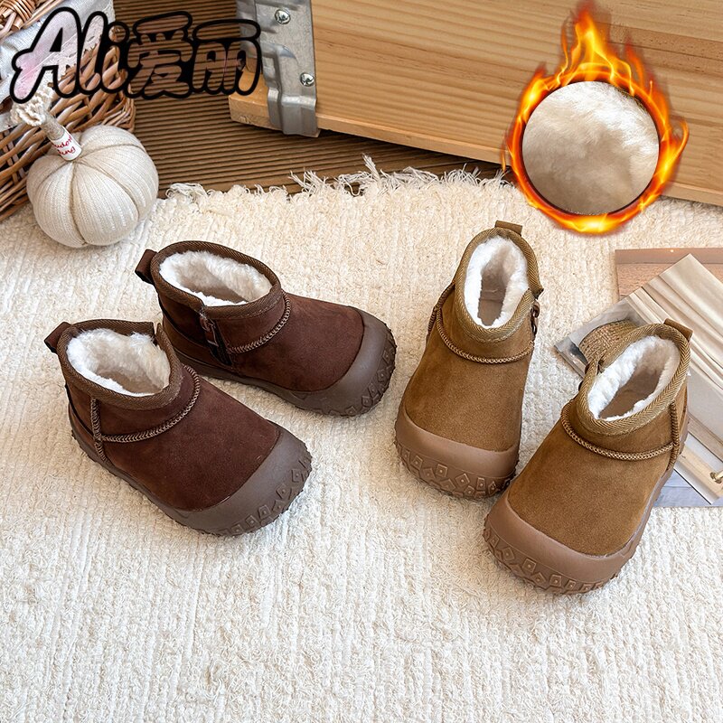 儿童冬季加绒防滑保暖雪地靴