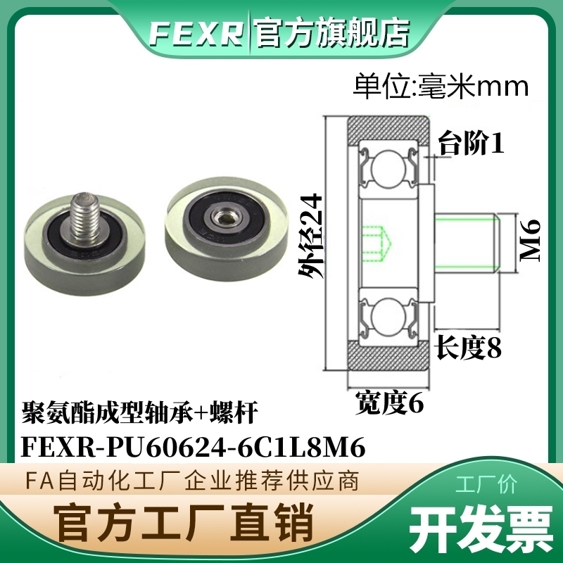 PU60624-6C1L8M6包胶轴承