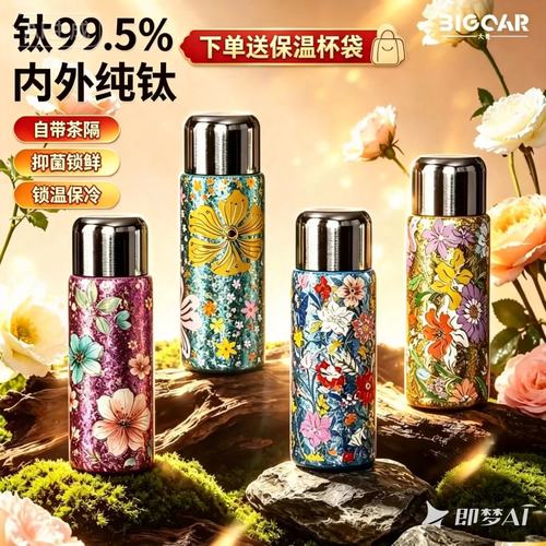 纯钛保温杯磁吸盖焖泡茶带茶漏