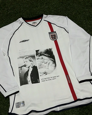 回路商店 vintage  英格兰球服二创 涅槃乐队科特柯本的日记