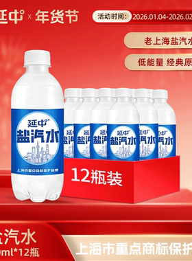 【延中】盐汽水380ML*12瓶/箱 夏日碳酸汽水饮料