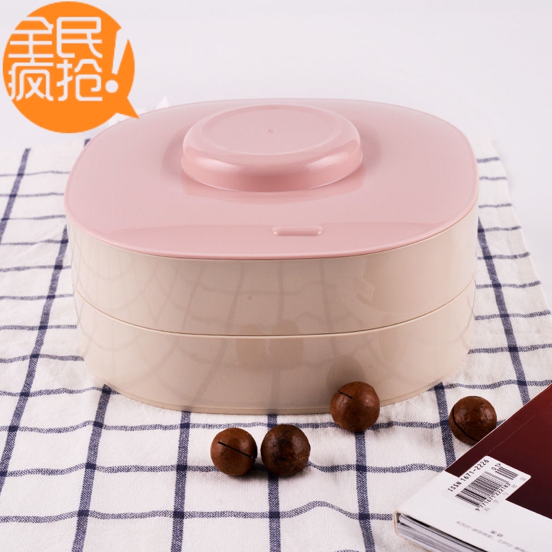 [Candy]originality Dried fruit tray a living room multi-function Fruit plate Portable outdoors With cover double-deck Fruit platein the Tableware , Tableware , Fruit bowl/Fruit plate/Hamper  category - from Buy2taobao.com to provide professional Taobao agent buy service