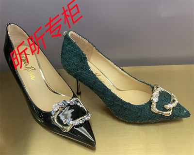 恋尚萝莎女鞋水钻细高跟尖头浅口