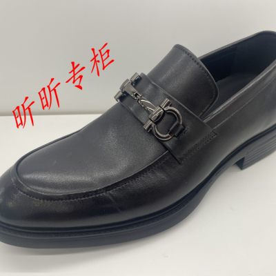 莱尔斯丹商务休闲鞋套脚乐福鞋男