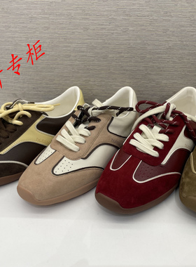 蹀愫专柜正品2025年秋季超轻拼色德训鞋女内增高休闲鞋TA65519-55