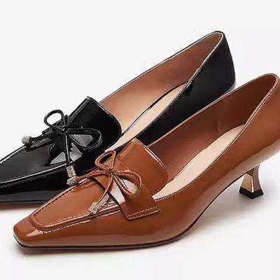 莱尔斯丹通勤蝴蝶结细高跟女单鞋