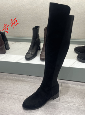 tigrisso蹀愫2025冬季增高长筒靴女厚底拼接骑士瘦瘦靴TA65793-50