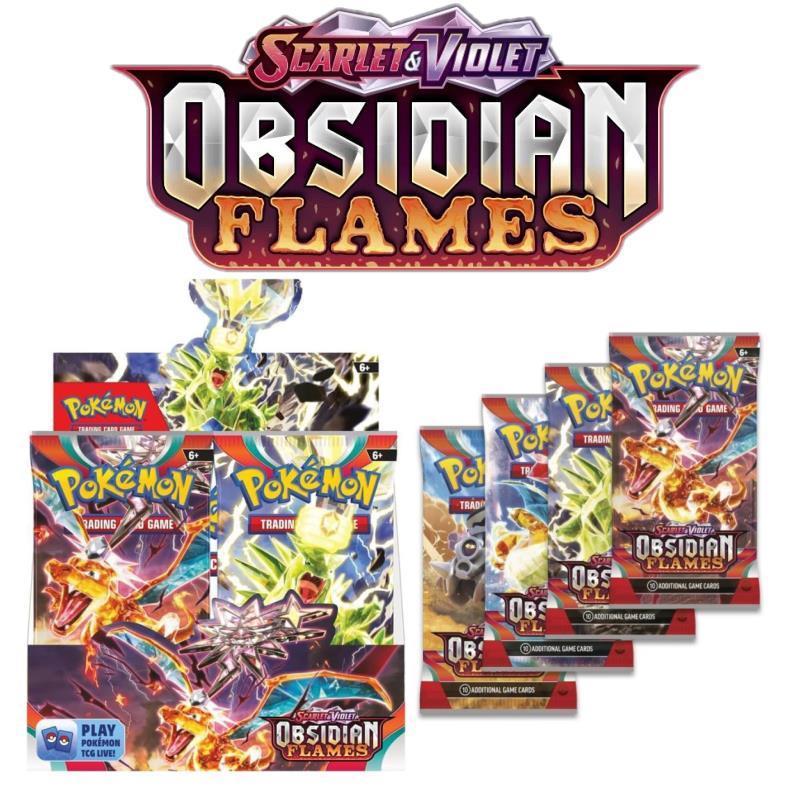 。神奇宝贝PTCG英文卡牌宝可梦卡片Obsidian Flames补充包增强盲