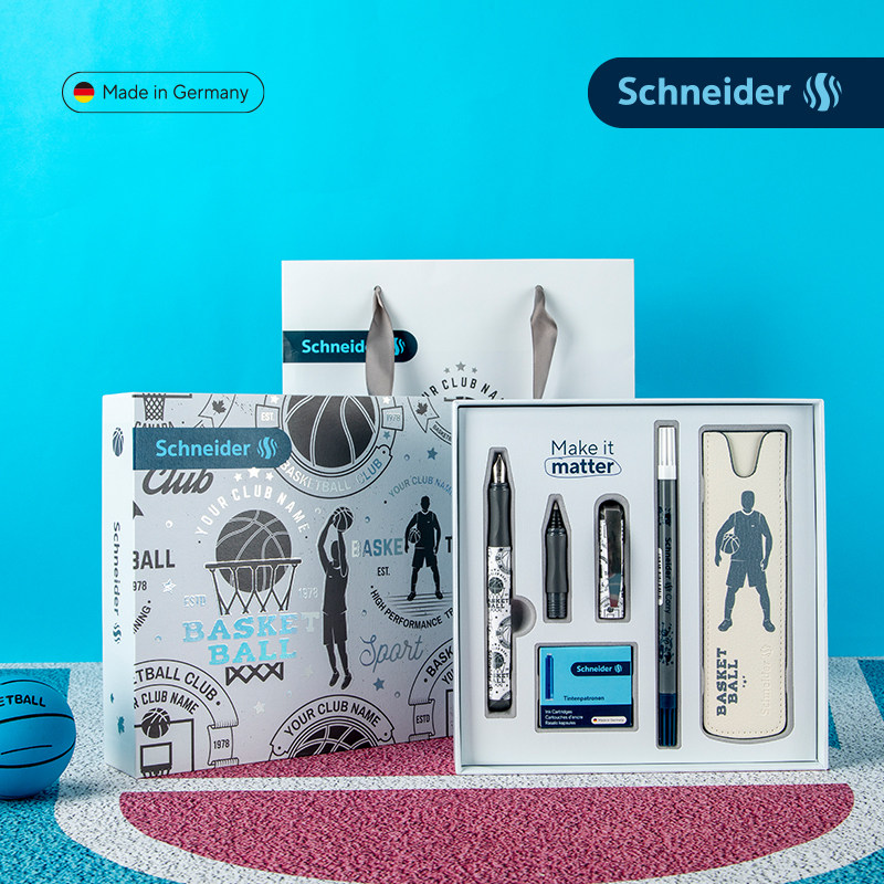 六一儿童节礼物免费刻字德国进口schneider施耐德运动俱乐部钢笔签字笔套装礼盒生日礼物男友女友成长成人礼