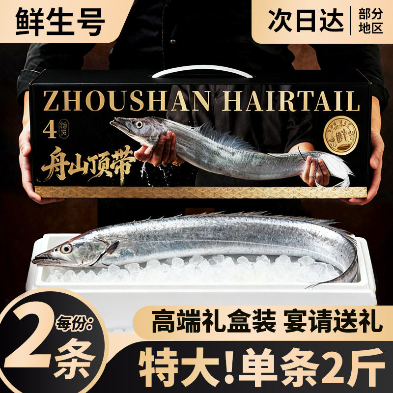 高端舟山顶带礼盒东海小眼油带鱼宁波特产雷达网特大端午节送礼