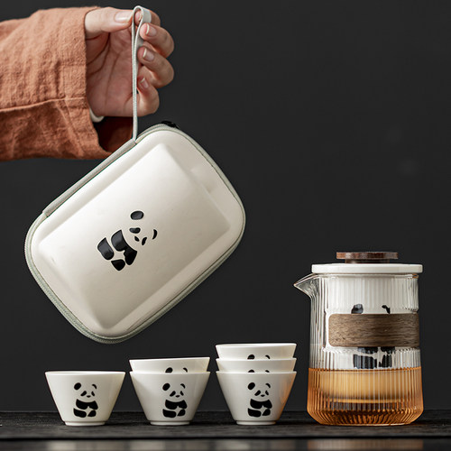 熊猫快客杯旅行茶具便携伴手礼品