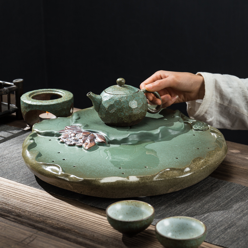 陶瓷中式风托盘功夫茶具