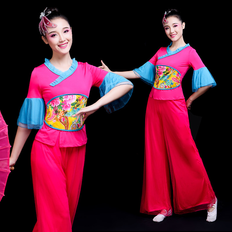 扇子舞舞蹈服装2022新款腰鼓服秧歌服套装成人女民族风伞舞演出服在类目 女装/女士精品, 唐装/民族服装/舞台服装, 民族服装/舞台装中 - 来自Buy2taobao.com提供专业的淘宝代购服务